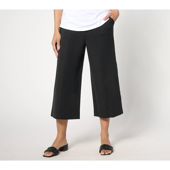 Isaac Mizrahi Live Regular 24/7 Stretch Culottes with Seam Detail Womens 10 NEW - Picture 1 of 7